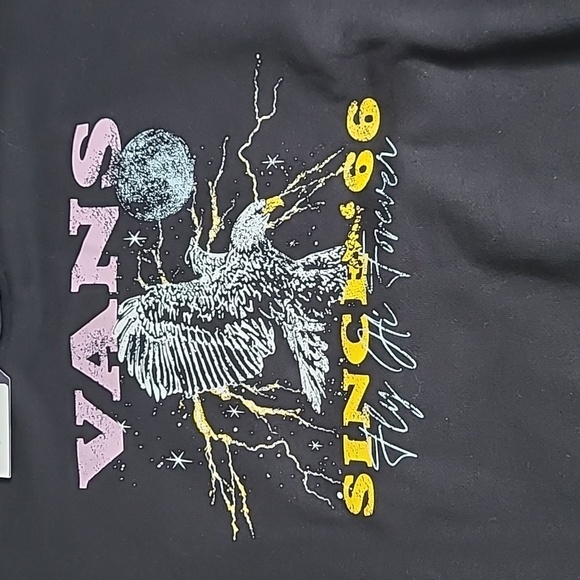 Vans Black Crewneck Sweater with Eagle Graphic - Picture 3 of 4